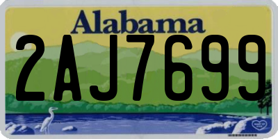 AL license plate 2AJ7699
