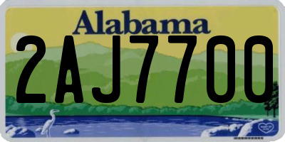 AL license plate 2AJ7700