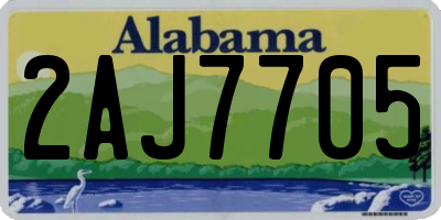 AL license plate 2AJ7705