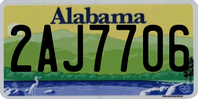 AL license plate 2AJ7706