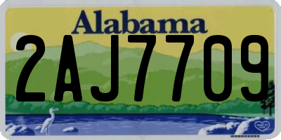 AL license plate 2AJ7709