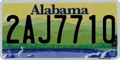 AL license plate 2AJ7710