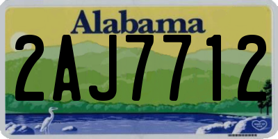 AL license plate 2AJ7712