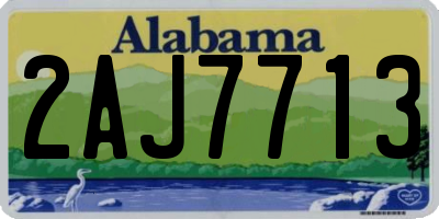 AL license plate 2AJ7713