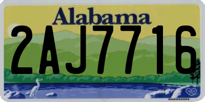 AL license plate 2AJ7716