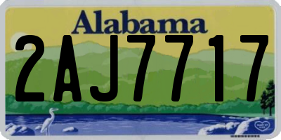 AL license plate 2AJ7717