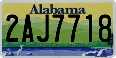 AL license plate 2AJ7718
