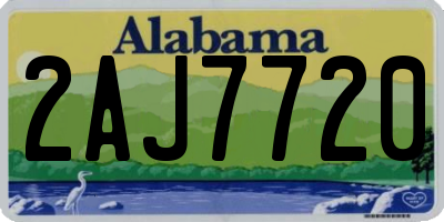 AL license plate 2AJ7720