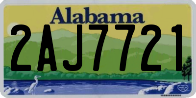 AL license plate 2AJ7721