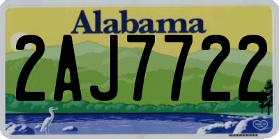 AL license plate 2AJ7722