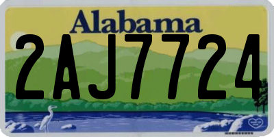 AL license plate 2AJ7724