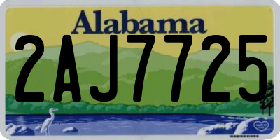 AL license plate 2AJ7725
