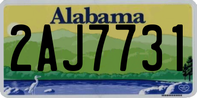 AL license plate 2AJ7731