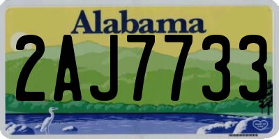 AL license plate 2AJ7733