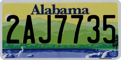 AL license plate 2AJ7735