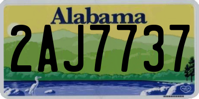 AL license plate 2AJ7737