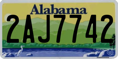 AL license plate 2AJ7742
