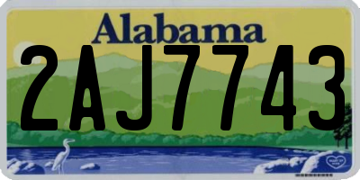 AL license plate 2AJ7743