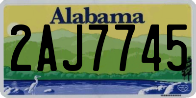 AL license plate 2AJ7745