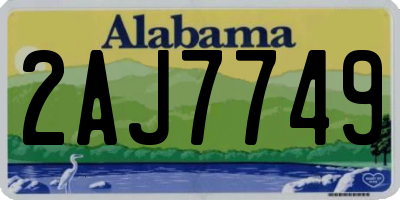 AL license plate 2AJ7749