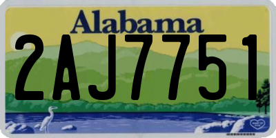 AL license plate 2AJ7751