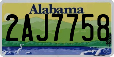 AL license plate 2AJ7758