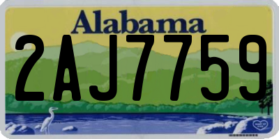 AL license plate 2AJ7759