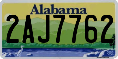 AL license plate 2AJ7762