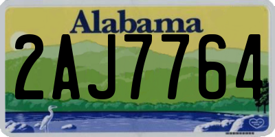 AL license plate 2AJ7764