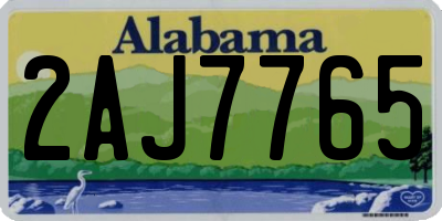 AL license plate 2AJ7765
