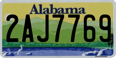 AL license plate 2AJ7769