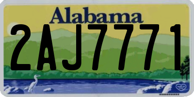 AL license plate 2AJ7771