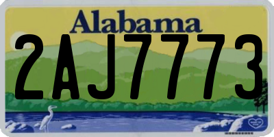 AL license plate 2AJ7773