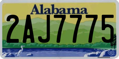 AL license plate 2AJ7775