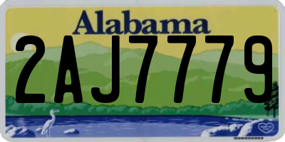AL license plate 2AJ7779