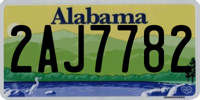 AL license plate 2AJ7782