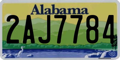 AL license plate 2AJ7784