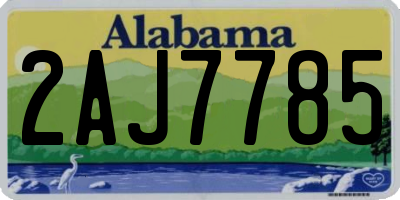 AL license plate 2AJ7785