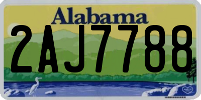 AL license plate 2AJ7788