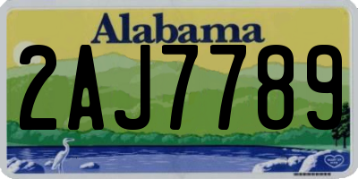 AL license plate 2AJ7789