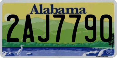 AL license plate 2AJ7790