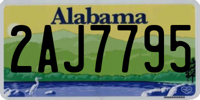 AL license plate 2AJ7795