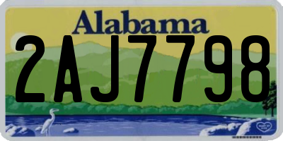 AL license plate 2AJ7798