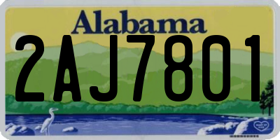 AL license plate 2AJ7801