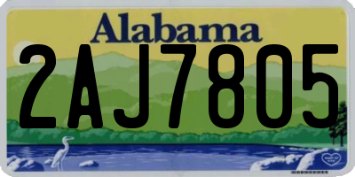 AL license plate 2AJ7805