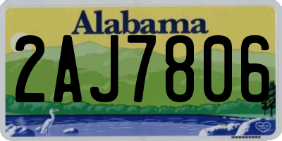 AL license plate 2AJ7806