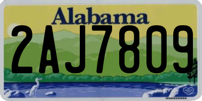 AL license plate 2AJ7809