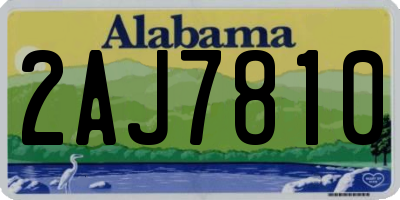 AL license plate 2AJ7810