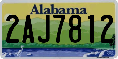 AL license plate 2AJ7812
