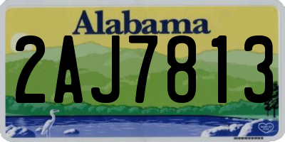 AL license plate 2AJ7813